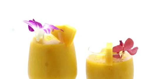 Mango on white back ground rotating Stock Footage 118115956