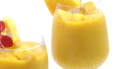 Mango on white back ground rotating Stock Footage 118115958