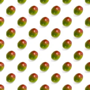 Mango white background isolated, wallpaper, texture, pattern Illustrazione stock