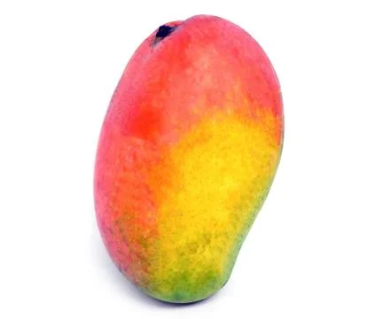 Mango on White Isolated Background Stock Photos
