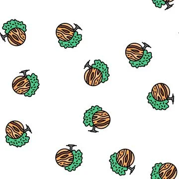 Mango wood vector seamless pattern Stock Illustration