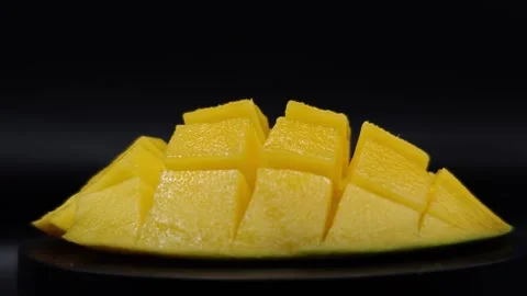 Mango yellow beautiful contrast background Stock Footage 329645903