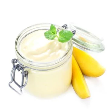 Mango Yogurt Stock Photos
