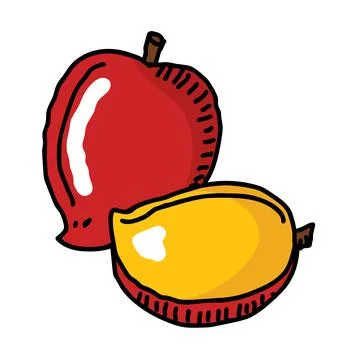 Mangoe isolated Illustrazione stock