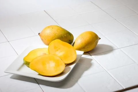 Mangoes and mango slice Foto stock