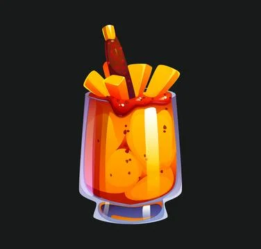 Mangonada Mexican drink, mango juice smoothie Stock Illustration