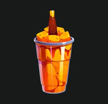 Mangonada or Mangoneada Mexican mango chamoy drink Stock Illustration