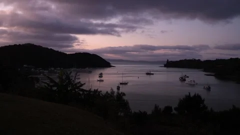 Mangonui Harbor Sunset Stock Footage 253632228