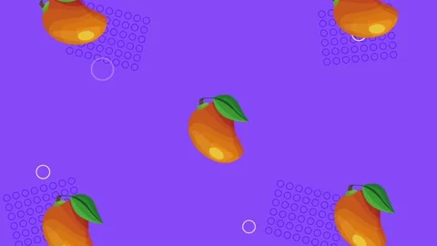 Mangos fresh fruits pattern animation Stock Footage 201910939