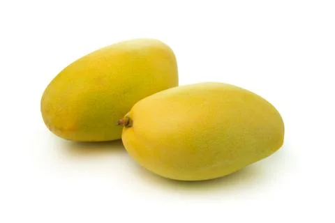 Mangos on white background Stock Photos