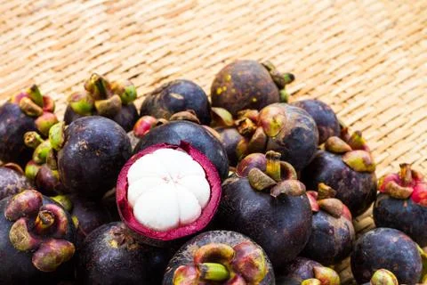 Mangosteen fruit Stock Photos