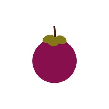 Mangosteen fruit vector design template illustration Stock Illustration