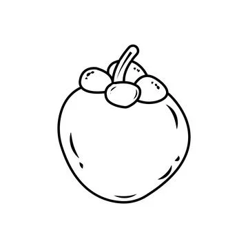 Mangosteen icon Stock Illustration