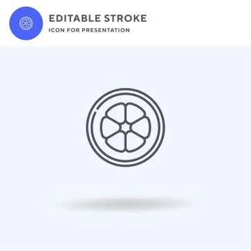 Mangosteen icon vector, filled flat sign, solid pictogram isolated on white Stock Illustration