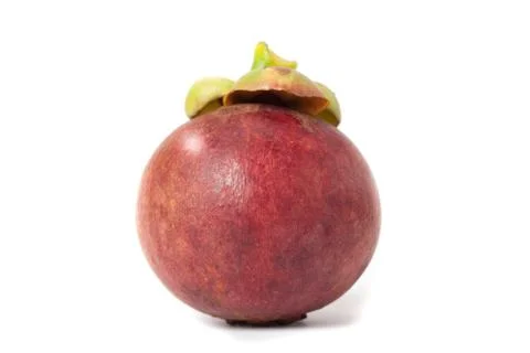 Mangosteen isolate on white background Stockfoto's