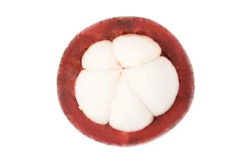 Mangosteen isolate on white background Stock Photos