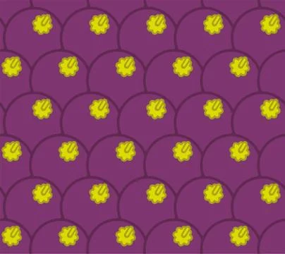 Mangosteen pattern seamless. Fruit background. Cartoon style vectorornament Stock Illustration
