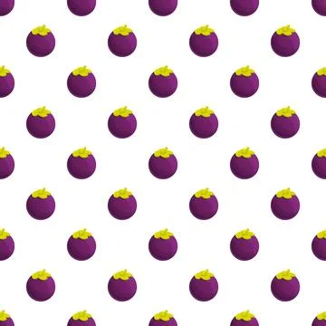 Mangosteen seamless pattern creating a tropical fruit wallpaper Stock Illustration