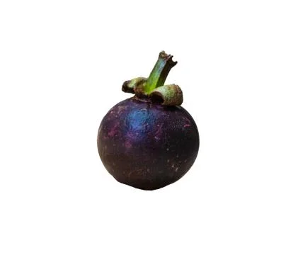 Mangosteen on a white background isolate Stock Photos