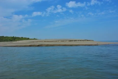 Mangrove Forest River Reflection in Bakkhali River Bangladesh Stock Photos