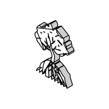 Mangrove tree isometric icon vector illustration Stock Illustration
