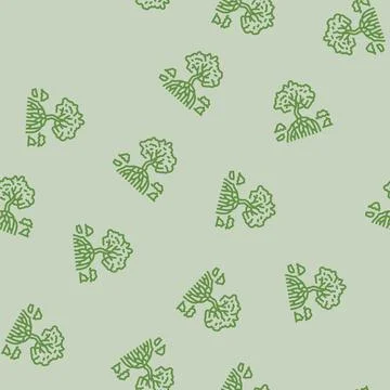 Mangroves plastic litter line seamless pattern Stock Illustration