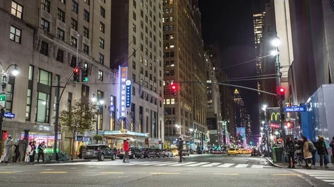 MANHATTAN 8TH AVE STREET Stock Footage 83526415