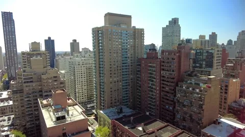 Manhattan from Above - Window View - Skyline Cityscape Stock Footage 189425229