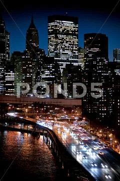 Manhattan and fdr drive Stock Photos