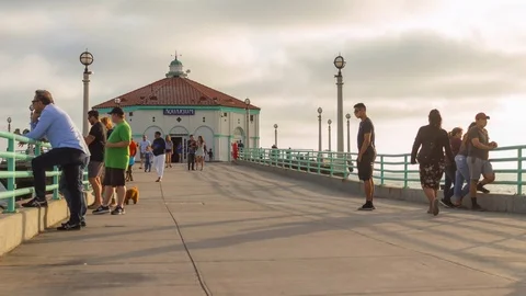 Manhattan Beach Pier Vídeo Stock 112587872