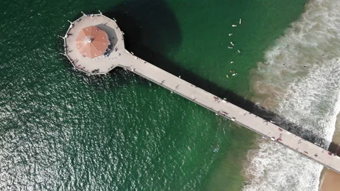 Manhattan Beach Pier Stock Footage 146661367