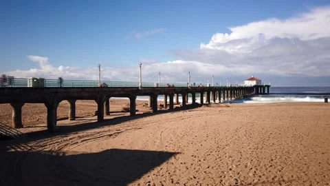 Manhattan Beach Pier Time-lapse Video stock 150582223