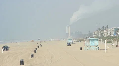 Manhattan beach pollution in california Stock Footage 20642018