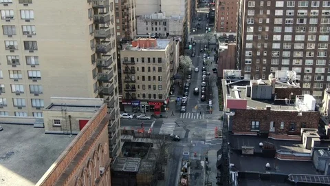 Manhattan Block Rooftops Under Bright Late Winter Light Stock-Footage 126895593