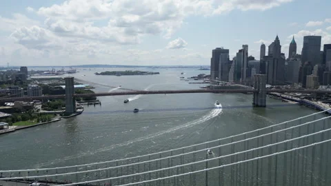 Manhattan Bridge to Brooklyn Bridge Stock Footage 246737177