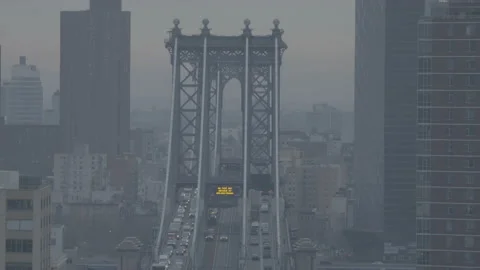 Manhattan Bridge Columns 4K Stock Footage 148179238