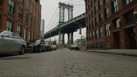 Manhattan Bridge Empty Stock Footage 128128757