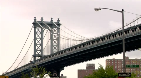 Manhattan Bridge Stock Footage 49223996