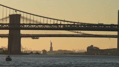 Manhattan Bridge 스톡 동영상 228328776