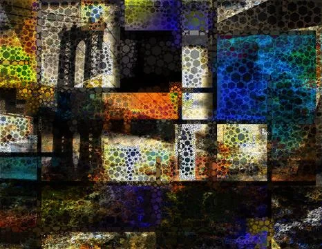 Manhattan Bridge Stock Illustration