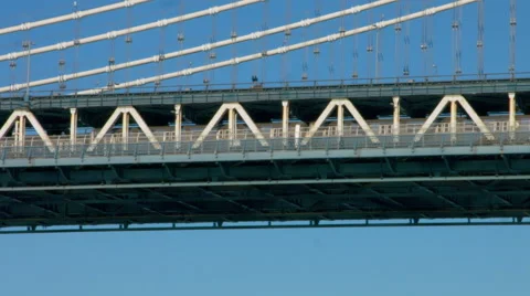 Manhattan Bridge New York City during the summer Stock Footage 59797698