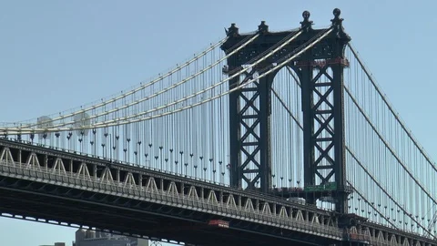 Manhattan Bridge New York Stock Footage 119524287