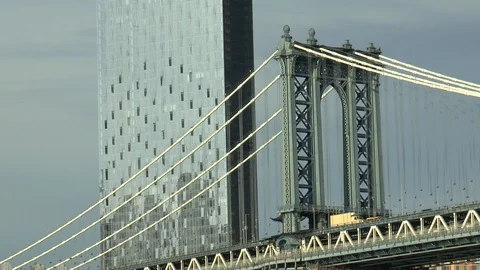 Manhattan Bridge New York Stock Footage 120576388