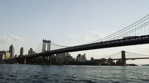 Manhattan Bridge Pan 4kUHD Stock Footage 41830886