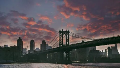 Manhattan bridge Stock Photos