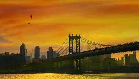 Manhattan bridge Stock Photos