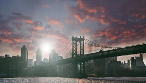 Manhattan bridge Stock Photos