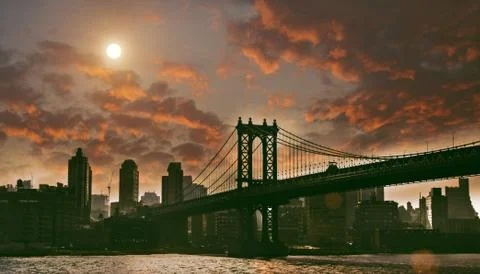 Manhattan bridge Stock-Fotos