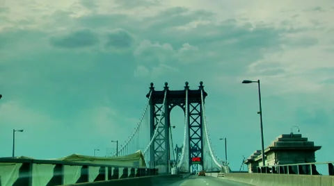 Manhattan Bridge Slow Motion Stock Footage 57686205