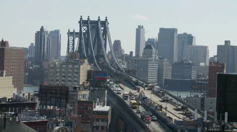 Manhattan Bridge Time Lapse 스톡 동영상 22820407
